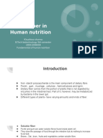 Role of Fiber in Human Nutrition