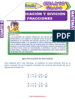 Multiplicando y Dividiendo Fracciones para Cuarto Grado de Primaria