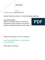 Kinematics of Rigid Bodies: Translations, Rotations, and Plane Motions