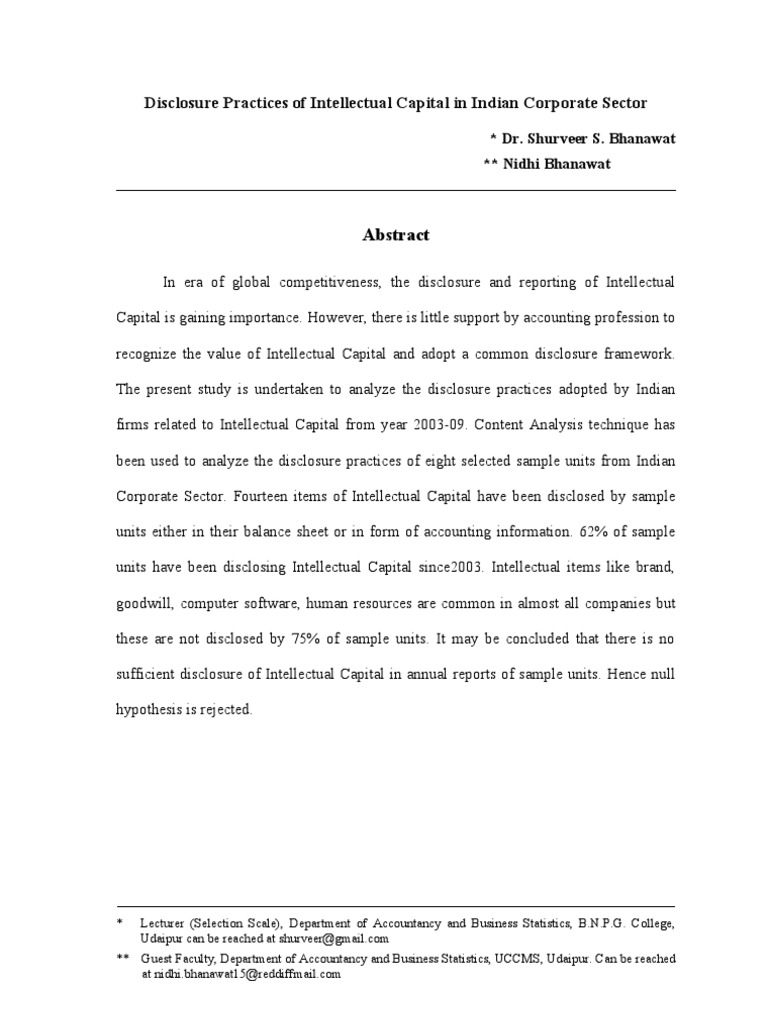 Content Analysis Article1 | Intangible Asset | Goodwill ...