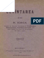 Nicolae Iorga - 1920 - Cuvântare