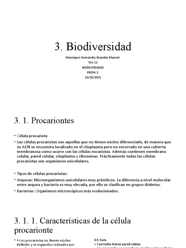 Características de las Células Procariotas | PDF | Procariota ...