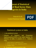 Assessment of Statistical Quality of Real Sector Data Categories in India