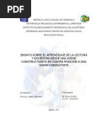 Vision Constructivista Del Aprendizaje de La Lecto-Escritura