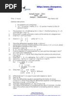 Sample Paper - 2011 Class - XII Subject - Mathematics: Other Educational Portals