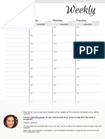 Sunday Monday Tuesday: Hey There! You've Just Downloaded A Free Sample of This Planner Template A.K.A. Demo
