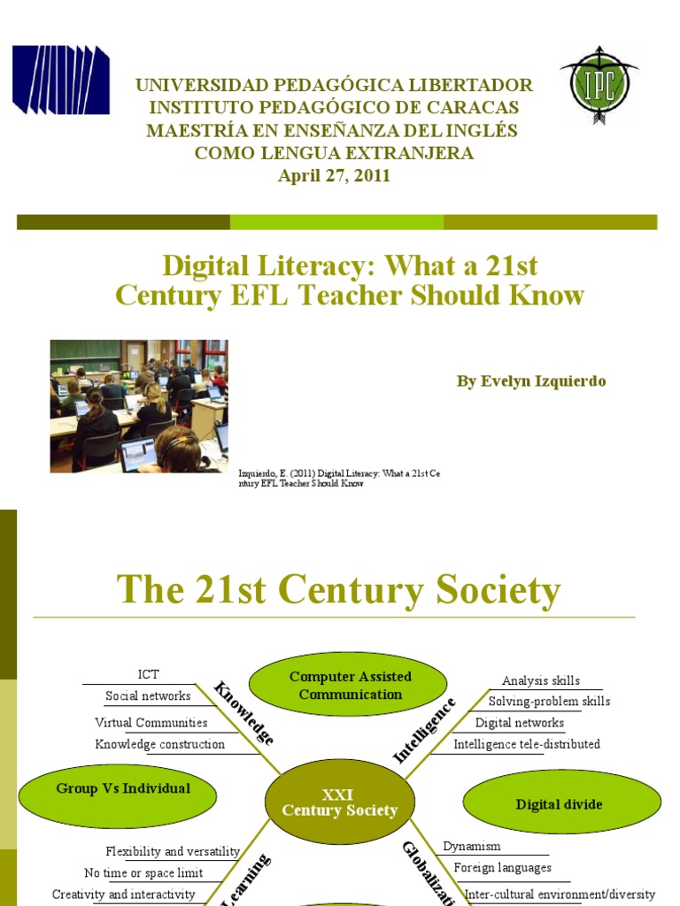 Digital Literacy What A 21st Century EFL Teacher Should Know PDF