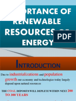 Importance of Renewable OF Energy