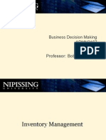 Professor: Bob Carpenter: Business Decision Making ADMN2167