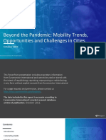 Beyond The Pandemic Mobility Trends Opportunities and Challenges in Cities