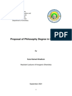 Proposal of Philosophy Degree in Chemistry