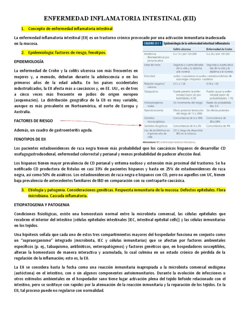Enfermedad Inflamatoria Intestinal (Eii) | PDF | Diarrea | Enfermedad ...