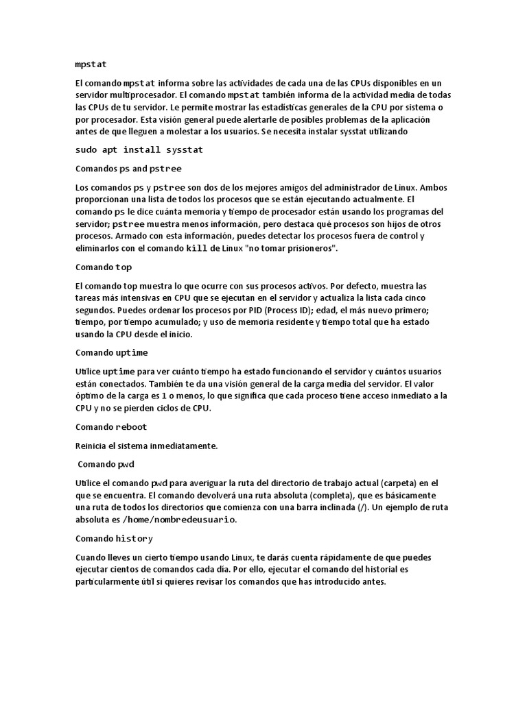 Comandos Esenciales de Linux para Administradores | PDF | Unidad ...