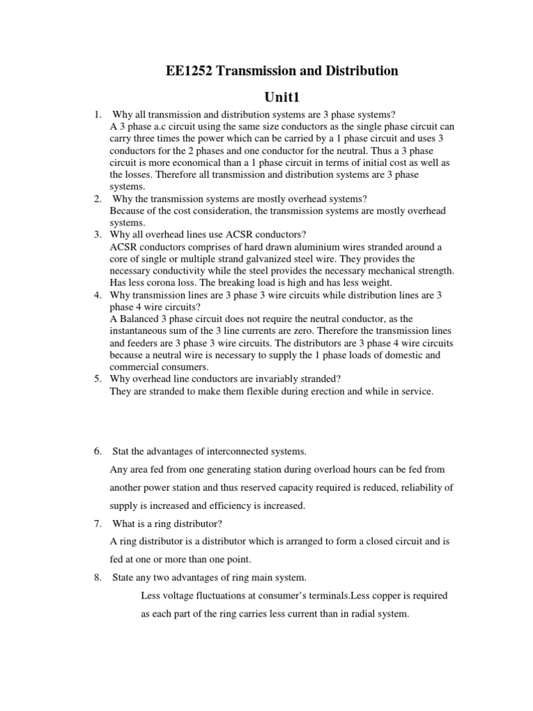 3-Phase Transmission & Distribution Systems | PDF | Electric Power ...