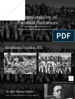 Untranslatability of Partition Narratives: With Focus On Toba Tek Singh (Short Story) by Manto