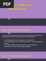 Issues of Human Development