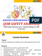 Safety Sharing Session 17 Mei 2019 Job Safety Analysis