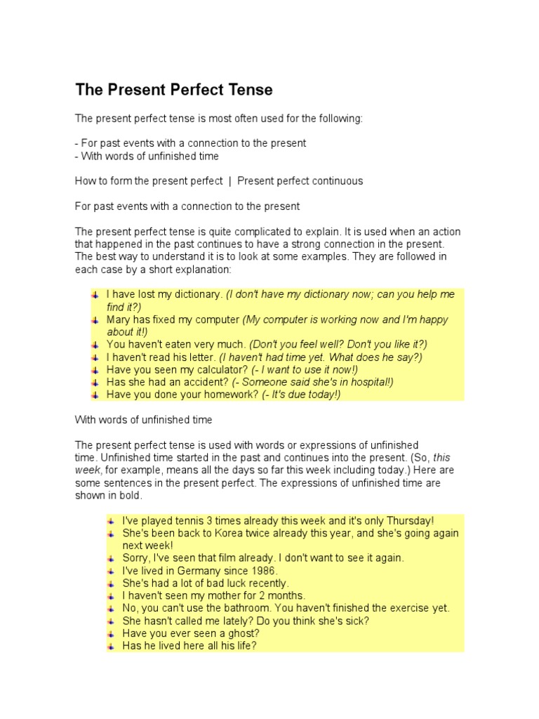 Present Perfect and Tag Question Elizabeth | PDF | Question | Verb