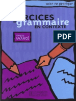 Exercices de Grammaire en Contexte-Avance