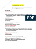 Second Set of Pre-Test: B. Interactionist Theory