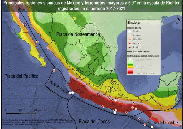 Regiones Sísmicas de México Sismos 2017-2021 | PDF