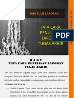 Tata Cara Penulisan Laporan Tugas Akhir