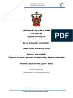 Curso: Valuación Inmobiliaria I: Universidad de Guadalajara Udg Virtual Maestría en Valuación