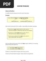 Lesson Modifier Problems