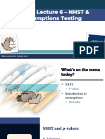 Lecture 6 - NHST and Assumptions Testing