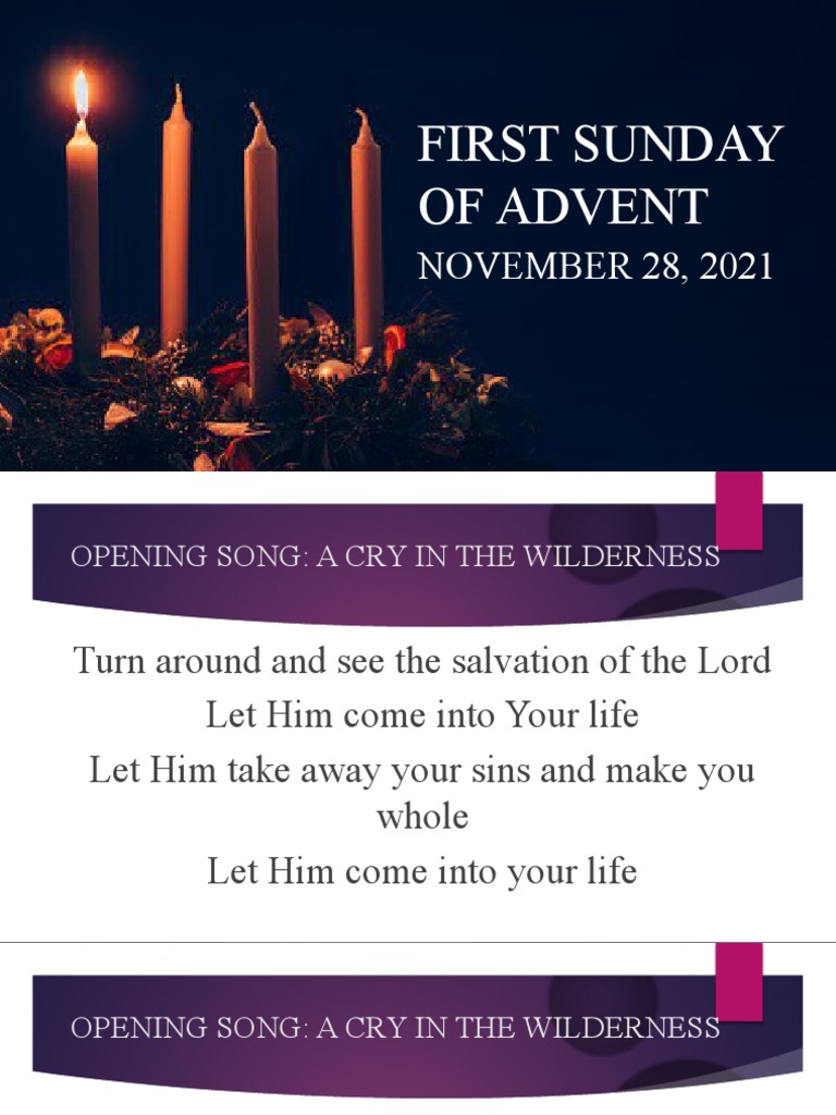 First Sunday of Advent: NOVEMBER 28, 2021 | PDF | God The Father | Mass ...