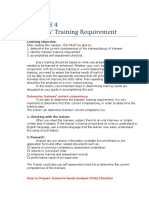 Module 4-Trainees Training Requirement