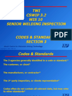 TWI CSWIP 3.2 WIS 10 Senior Welding Inspection Codes & Standards Section 3
