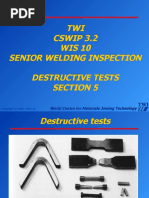 TWI CSWIP 3.2 WIS 10 Senior Welding Inspection Destructive Tests Section 5