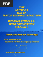 TWI CSWIP 3.1 WIS 10 Senior Welding Inspection Welding Symbols & Weld Preparation Section 6