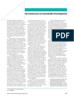 Editorial: Health and The World Conference On Sustainable Development