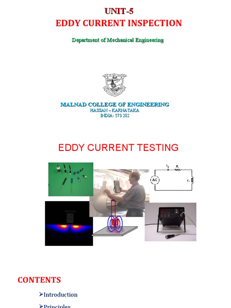 Eddy Current Inspection: UNIT-5 | Download Free PDF | Inductor ...