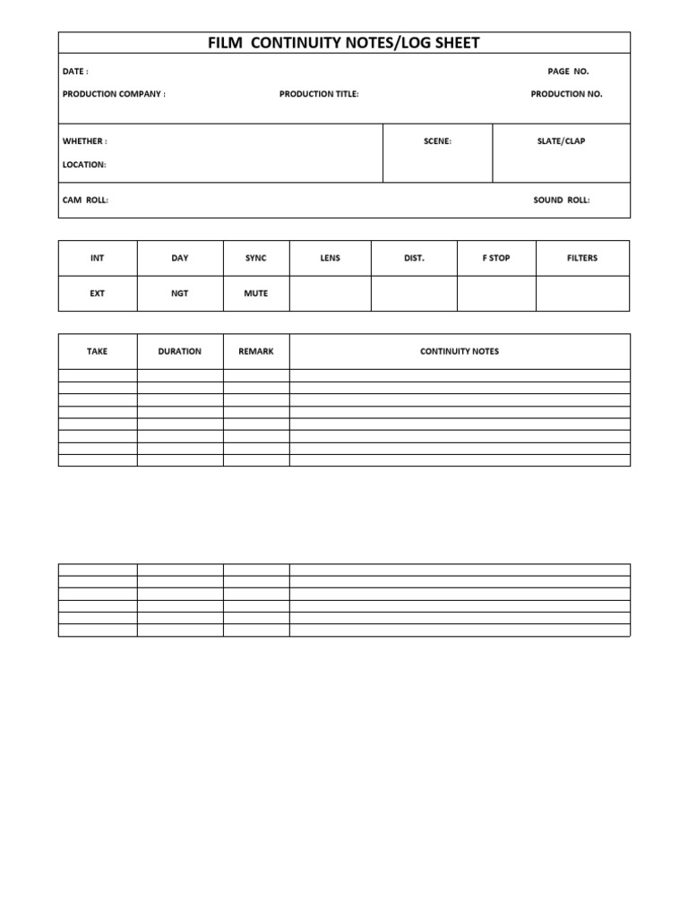 Sample of Log Sheet 2 PDF