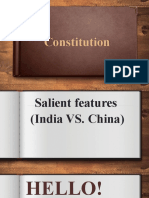 Constitution Salient Features India VS China Compared