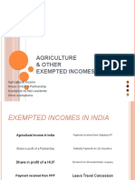 Agriculture & Other Exempted Incomes1