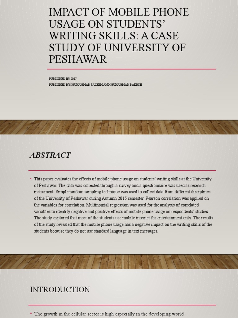 Mobile Impact on Student Writing | PDF | Mobile Phones | Text Messaging