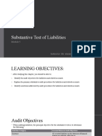 Substantive Test of Liabilities
