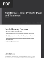 Substantive Test of PPE and Other Noncurrent Assets