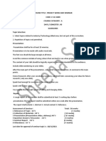 Course Title: Project Work and Seminar CODE:C 511 6009 Course Category: A Days / Semester: 90 Guidelines Topic Selection