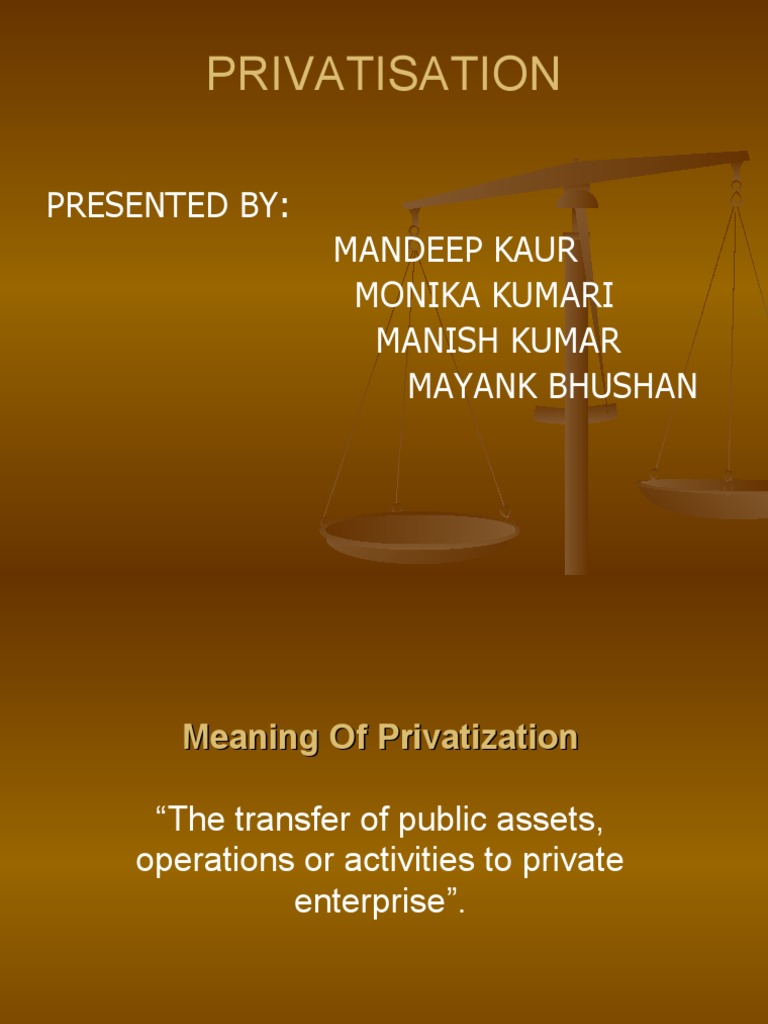 Understanding Privatization Concepts | PDF | Finance & Money Management