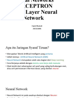 NN Percetron MLNN Backpropagation