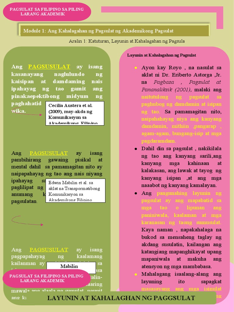 Notes in Filipino PDF