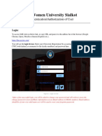 GC Women University Sialkot: Authentication/Authorization of User