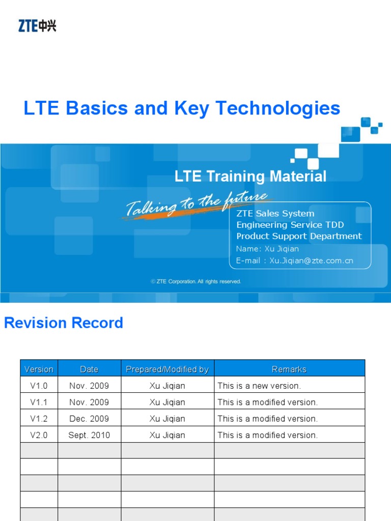 Lte Basics And Key Technologies V2 0 2 Download Free Pdf 3 G