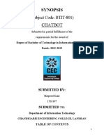 Pdfcoffee.com Chatbot Synopsis 3 PDF Free