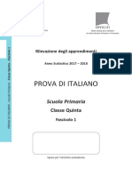 Invalsi Italiano 2017-2018 Primaria Quinta